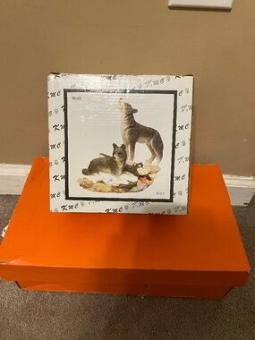 CottageCore Collectible Wolf Kmc Forest Figurines Nature Scenery